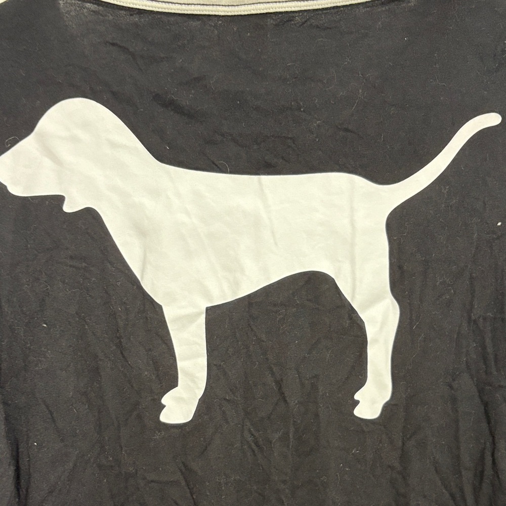 PINK Victoria's Secret Black and White Long Sleeve Tee
